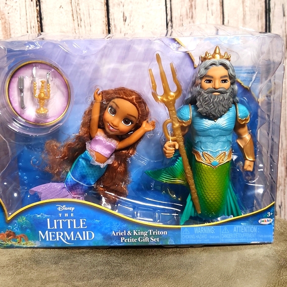 NWT The Little Mermaid Ariel and King Triton Petite Gift Set - Picture 1 of 7